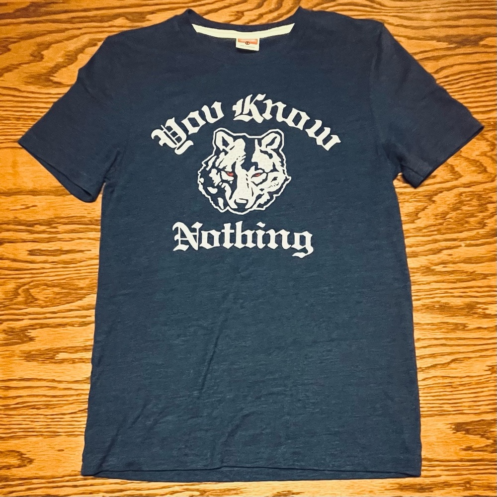 Game Of Thrones “You Know Nothing” Navy T Shirt. Men’s size, XS.